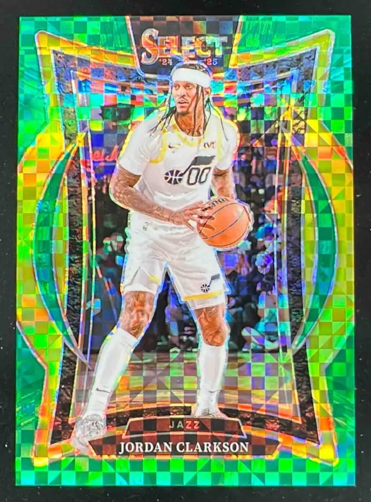 2024-25 Panini Select Concourse Green Prizm #19 Jordan Clarkson /5