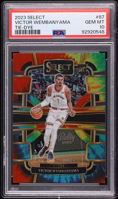 2023 Select Concourse Tie-Dye Prizm Victor Wembanyama ROOKIE /25 #87 PSA 10 GEM MINT
