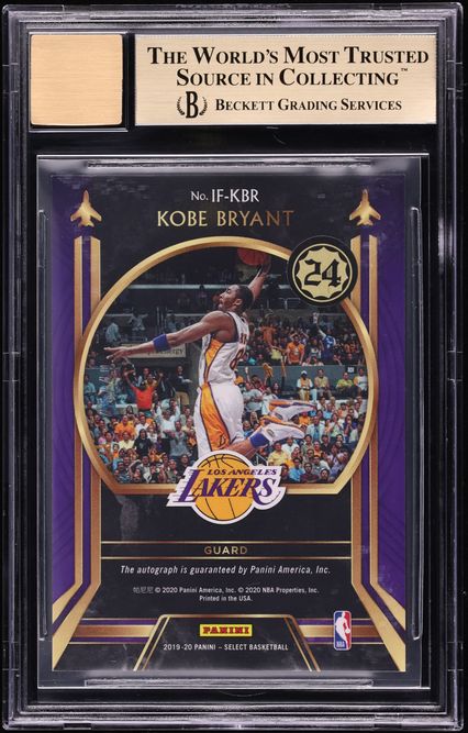 2019 Select In Flight Neon Green Prizm Kobe Bryant AUTO /49 #AF-KBR BGS 9.5 GEM MINT