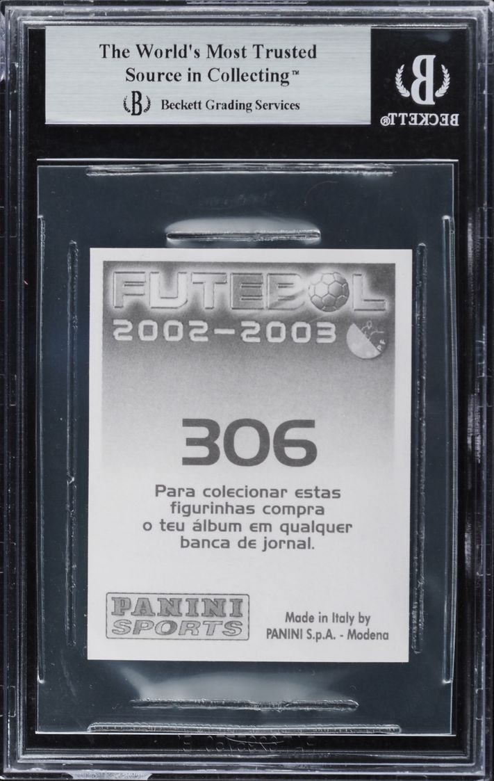 2002 Panini Futebol Portugal Stickers Cristiano Ronaldo ROOKIE #306 BGS 8.5