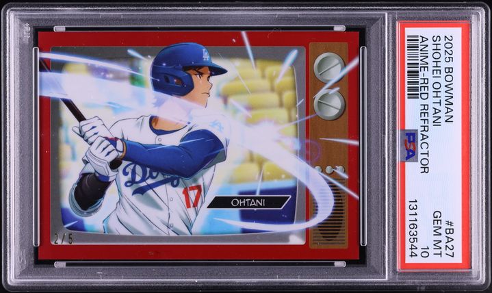 2018 Bowman High Tek Red Orbit Diffractor Shohei Ohtani