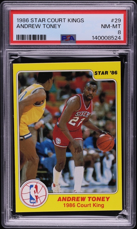 1986 Star Court Kings Andrew Toney ROOKIE #29 PSA 8 NM-MT