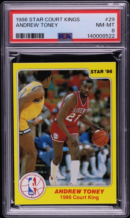 1986 Star Court Kings Andrew Toney ROOKIE #29 PSA 8 NM-MT