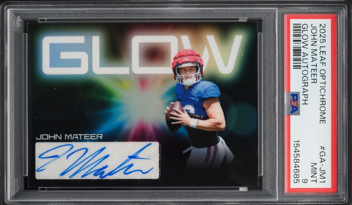 2025 Leaf Optichrome Glow John Mateer AUTO /5 #GA-JM1 PSA 9 MINT