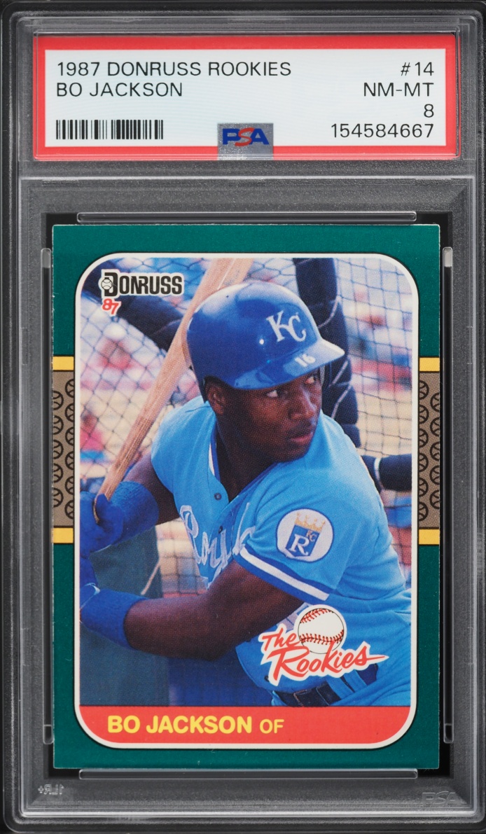 1987 Donruss The Rookies Bo Jackson ROOKIE #14 PSA 8 NM-MT