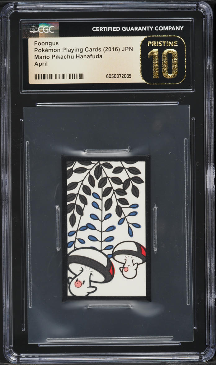 2016 Pokemon Japanese Hanafuda Mario Pikachu April Foongus