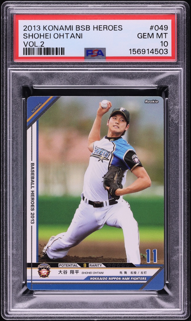 2013 Konami Baseball Heroes Vol. 2 Shohei Ohtani ROOKIE #49 PSA 10 GEM MINT