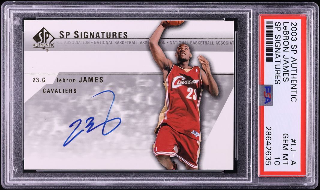 2003 SP Authentic LeBron James ROOKIE AUTO #LJ-A PSA 10 GEM MINT