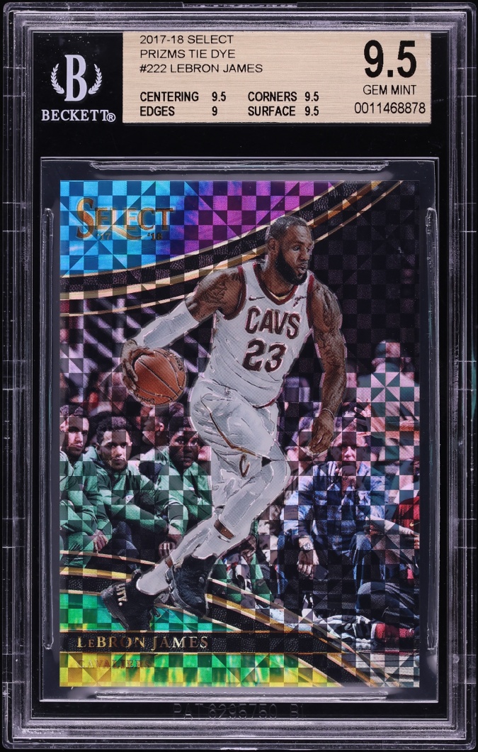 2017 Select Prizm Tie Dye LeBron James /25 #222 BGS 9.5 GEM MINT