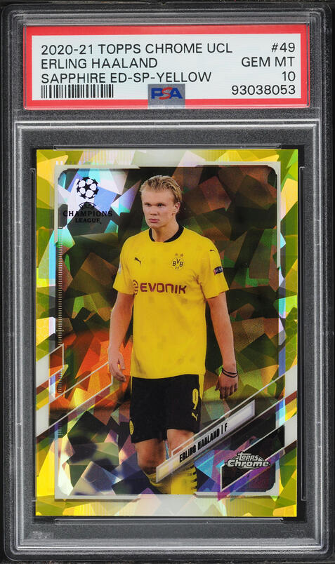 2024 Panini Prizm Premier League Manga Erling Haaland #20 PSA 10