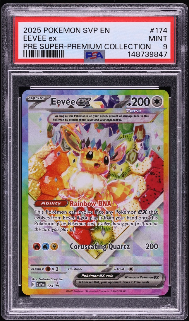 2025 Pokemon SV Promo Prismatic Evolutions Premium Collection Full Art Eevee ex #174 PSA 9 MINT
