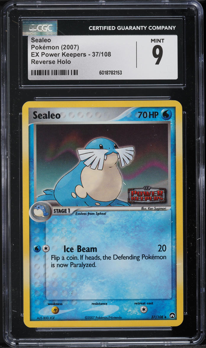 2007 Pokemon EX Power Keepers Reverse Holo Sealeo #37 CGC 9 MINT