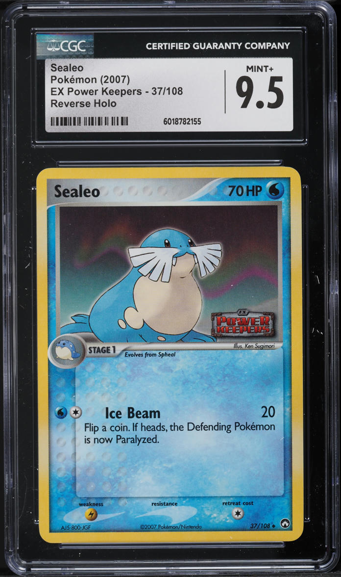 2007 Pokemon EX Power Keepers Reverse Holo Sealeo #37 CGC 9.5 MINT+