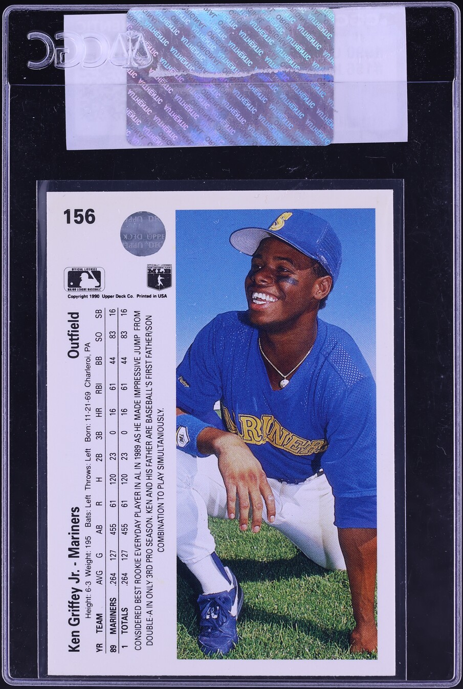 1990 Upper Deck Ken Griffey Jr. #156 CGC AUTH