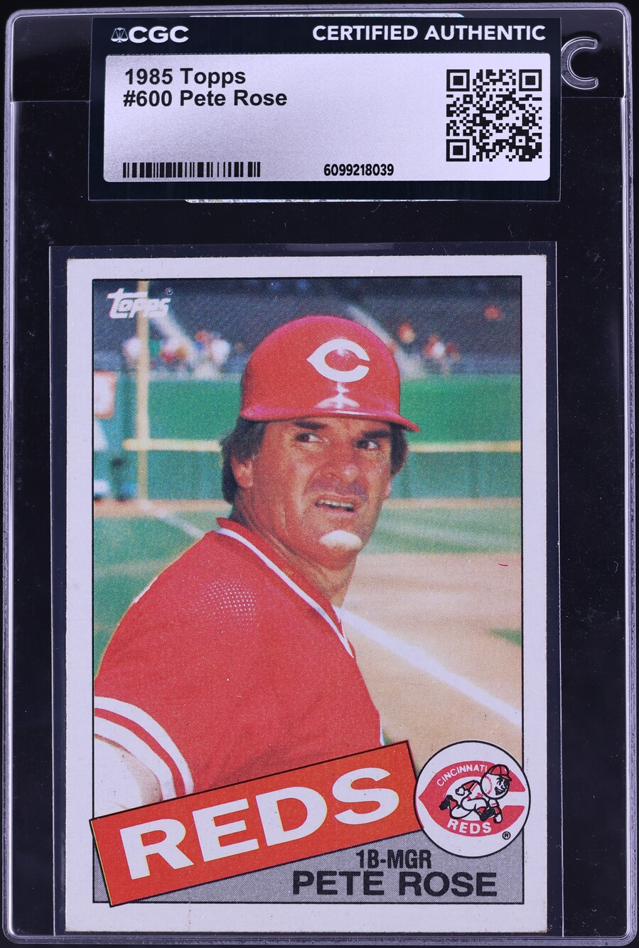 1985 Topps Pete Rose #600 CGC AUTH