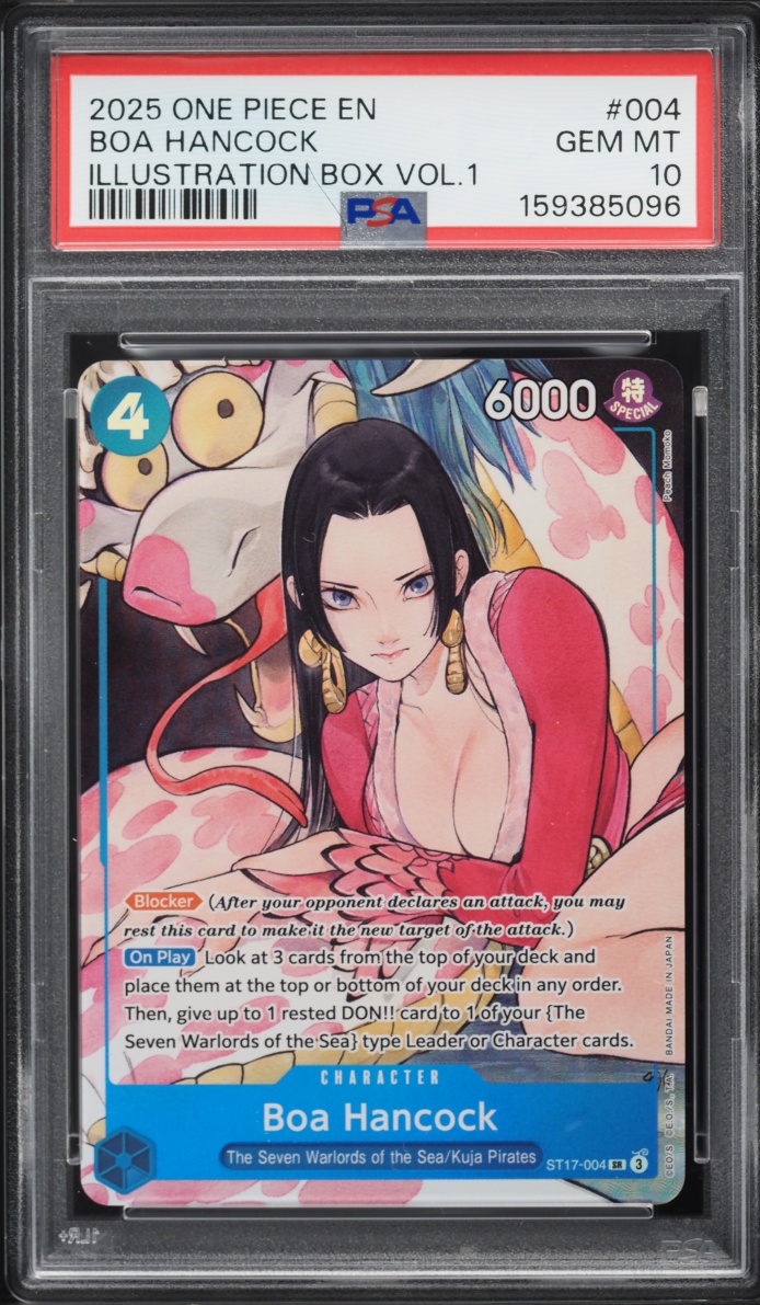 2025 One Piece Promo Illustration Box Vol. 1 Alt Art Boa Hancock #ST17-004 PSA 10 GEM MINT
