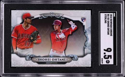 2018 Bowman Chrome Gold Refractor Shohei Ohtani ROOKIE AUTO DNA 10