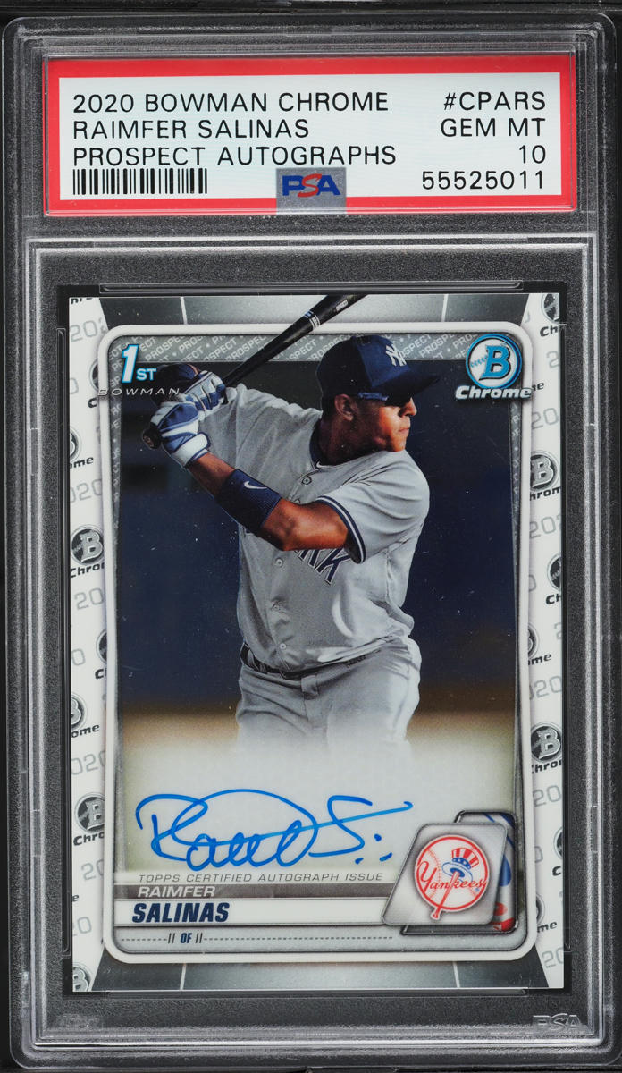 2020 Bowman Chrome Raimfer Salinas PROSPECT AUTO #CPA-RS PSA 10 GEM MINT