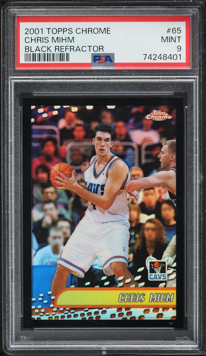 2001 Topps Chrome Black Refractor Chris Mihm /50 #65 PSA 9 MINT