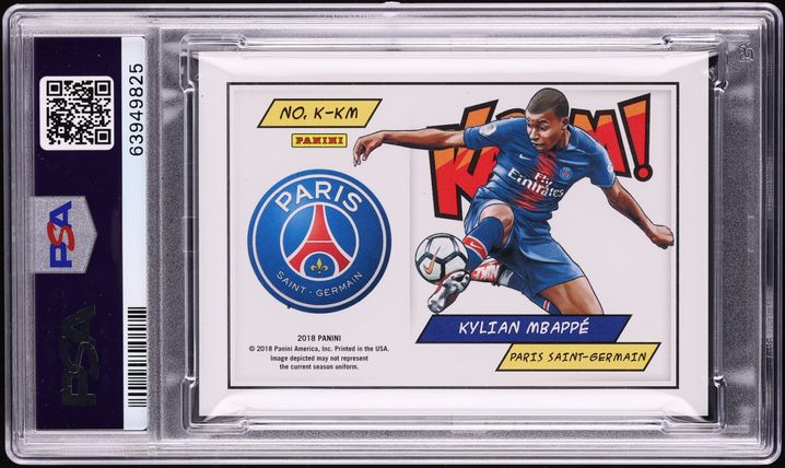2018 Panini Kaboom! Kylian Mbappe ROOKIE #K-KM PSA 9 MINT