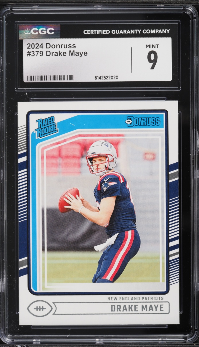 2024 Donruss Football Drake Maye ROOKIE #379 CGC 9 MINT