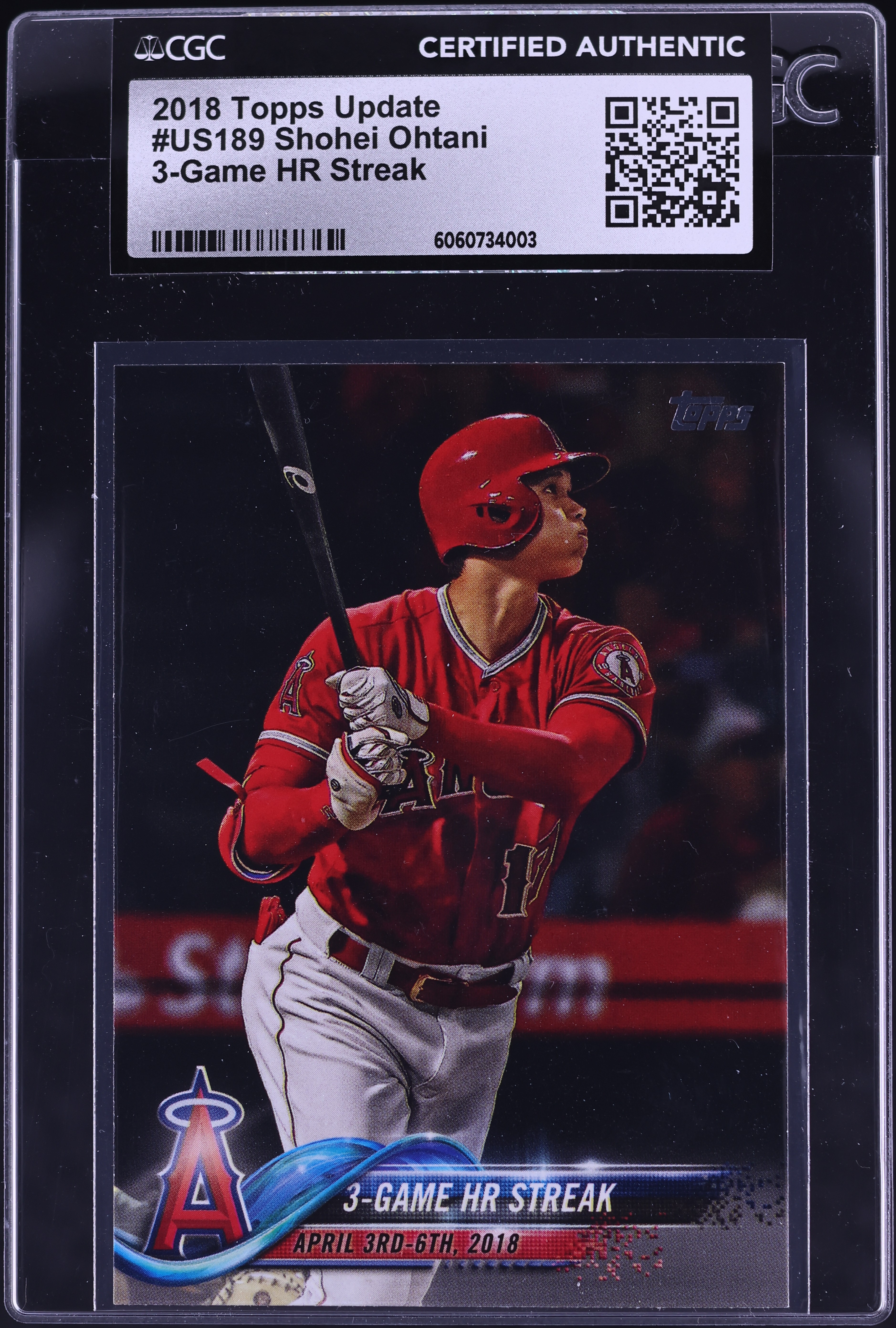 2018 Topps Update Shohei Ohtani ROOKIE #US189 CGC AUTH on