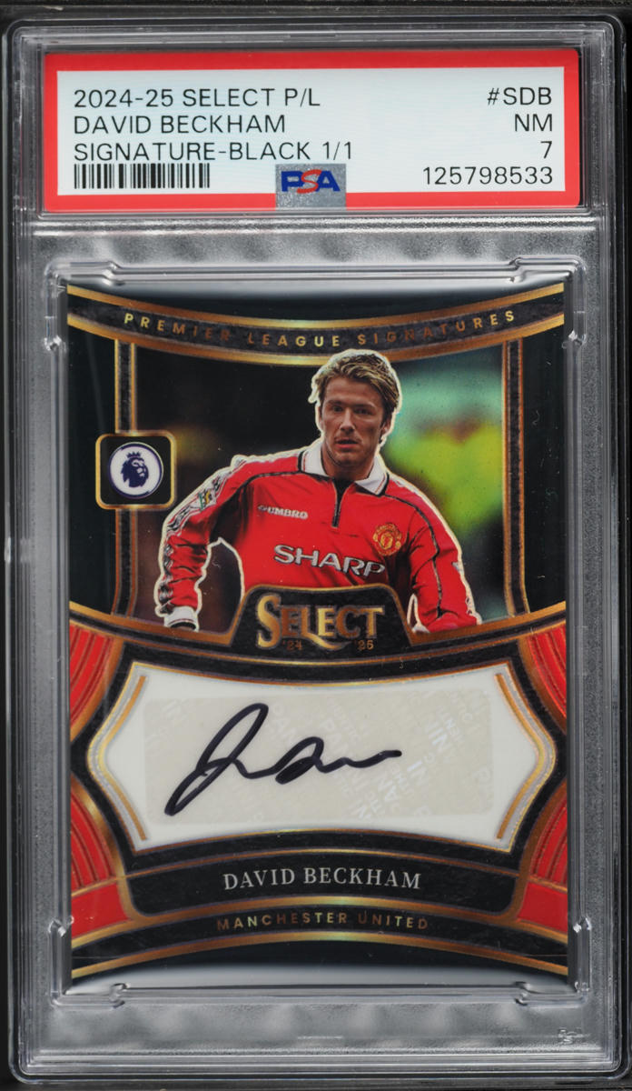 2024 Select Premier League Black David Beckham AUTO 1/1 #SDB PSA 7 NRMT