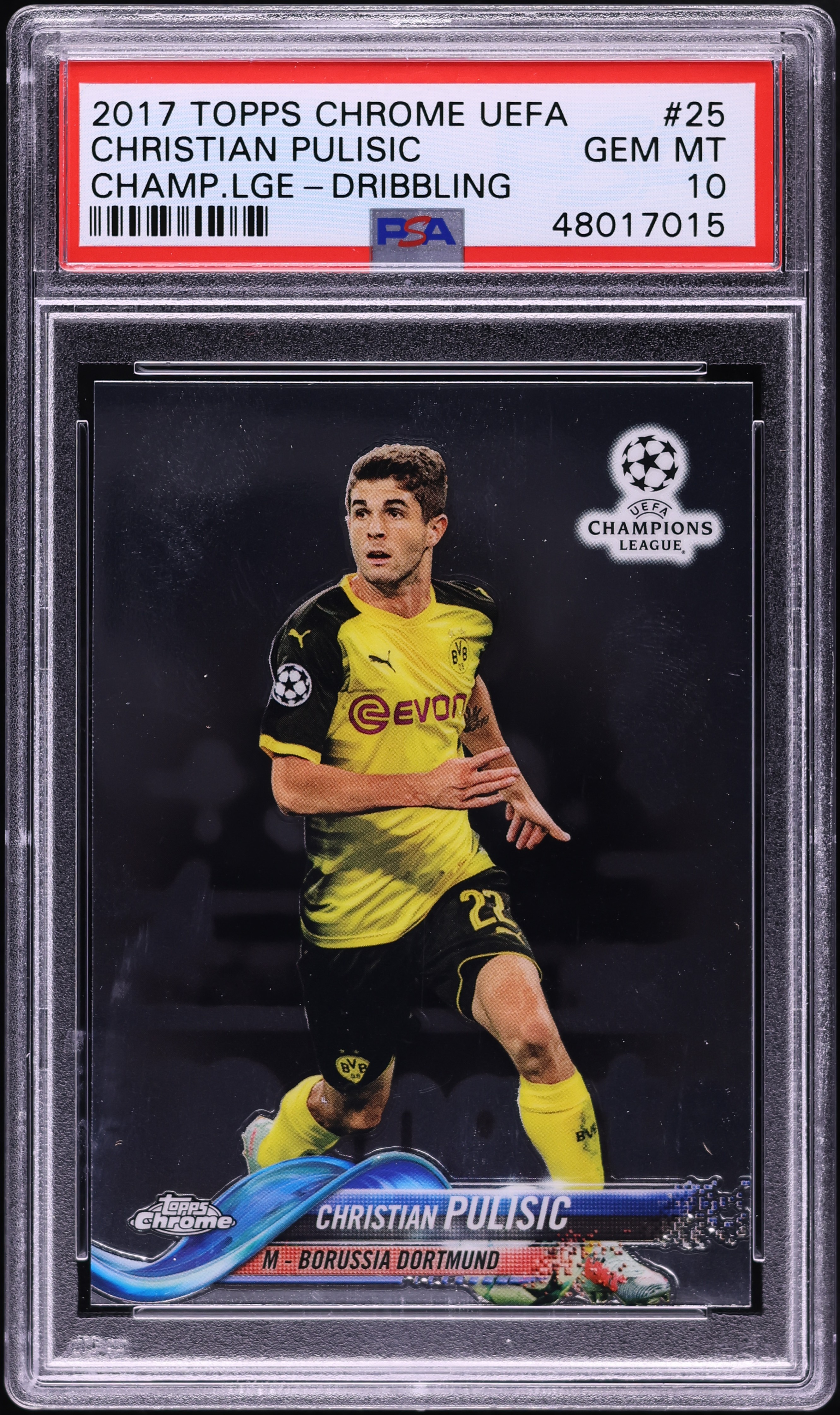 2017 Topps Chrome UEFA Champions League Christian Pulisic