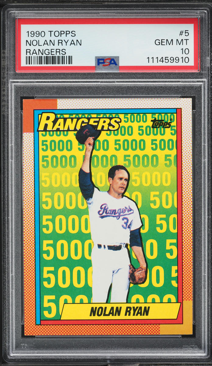 1990 Topps Rangers Nolan Ryan #5 PSA 10 GEM MINT