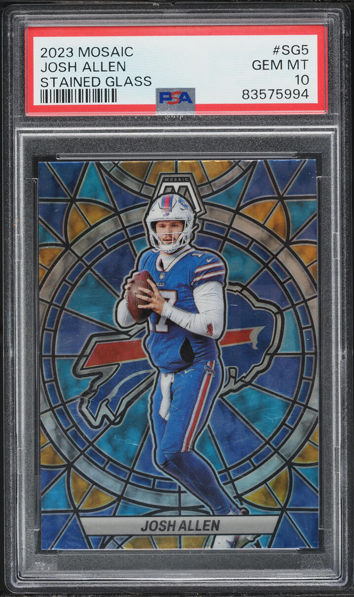 2023 Panini Mosaic Stained Glass Prizm Josh Allen #SG-5 PSA 10 GEM MINT
