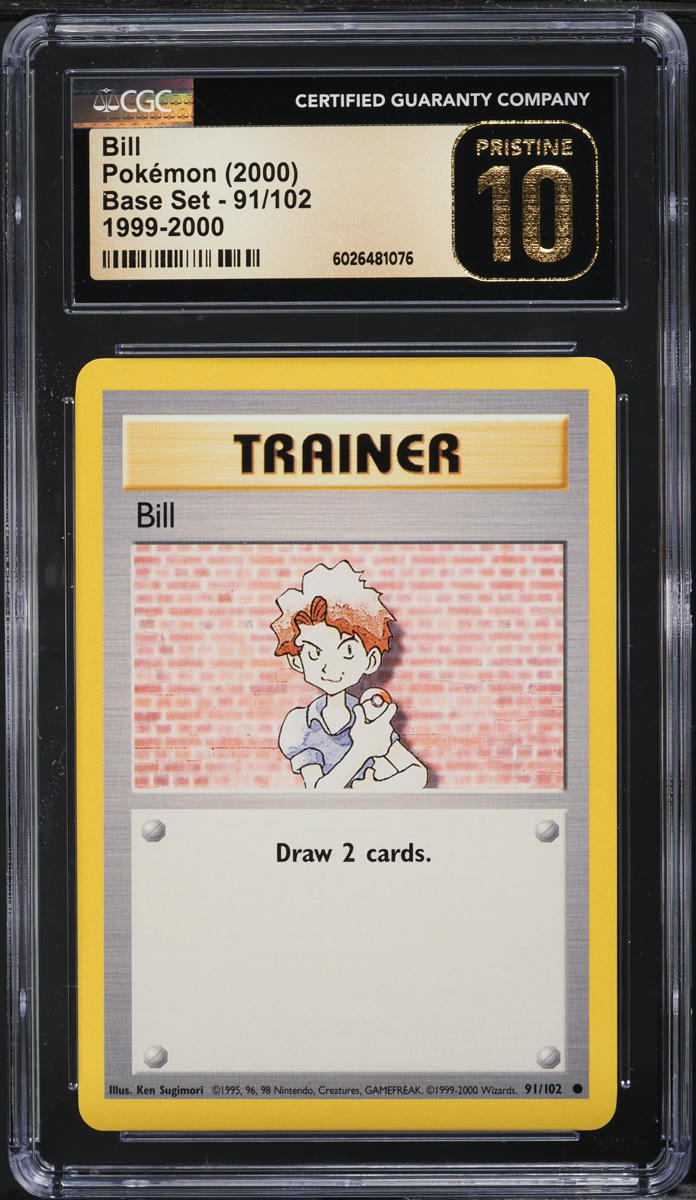 1999-2000 Pokemon Base Set Bill #91 CGC 10 PRISTINE