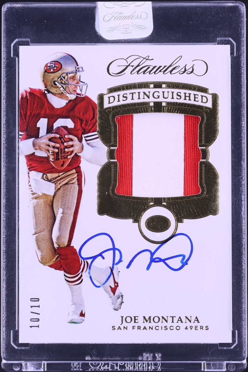 2017 Panini Flawless Distinguished Joe Montana PATCH AUTO 10/10 #DI-JM