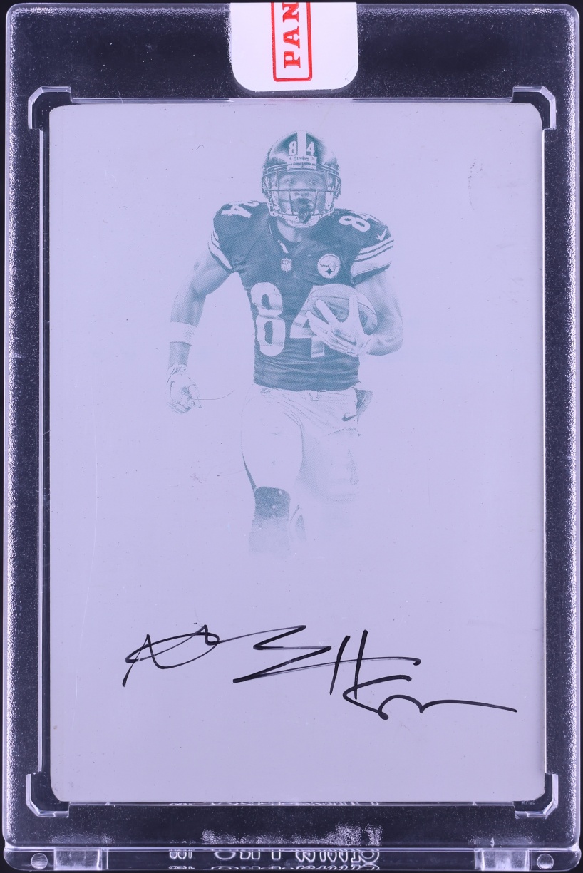 2018 Panini Impeccable Victory Printing Plate Black Antonio Brown AUTO 1/1 #IV-AB
