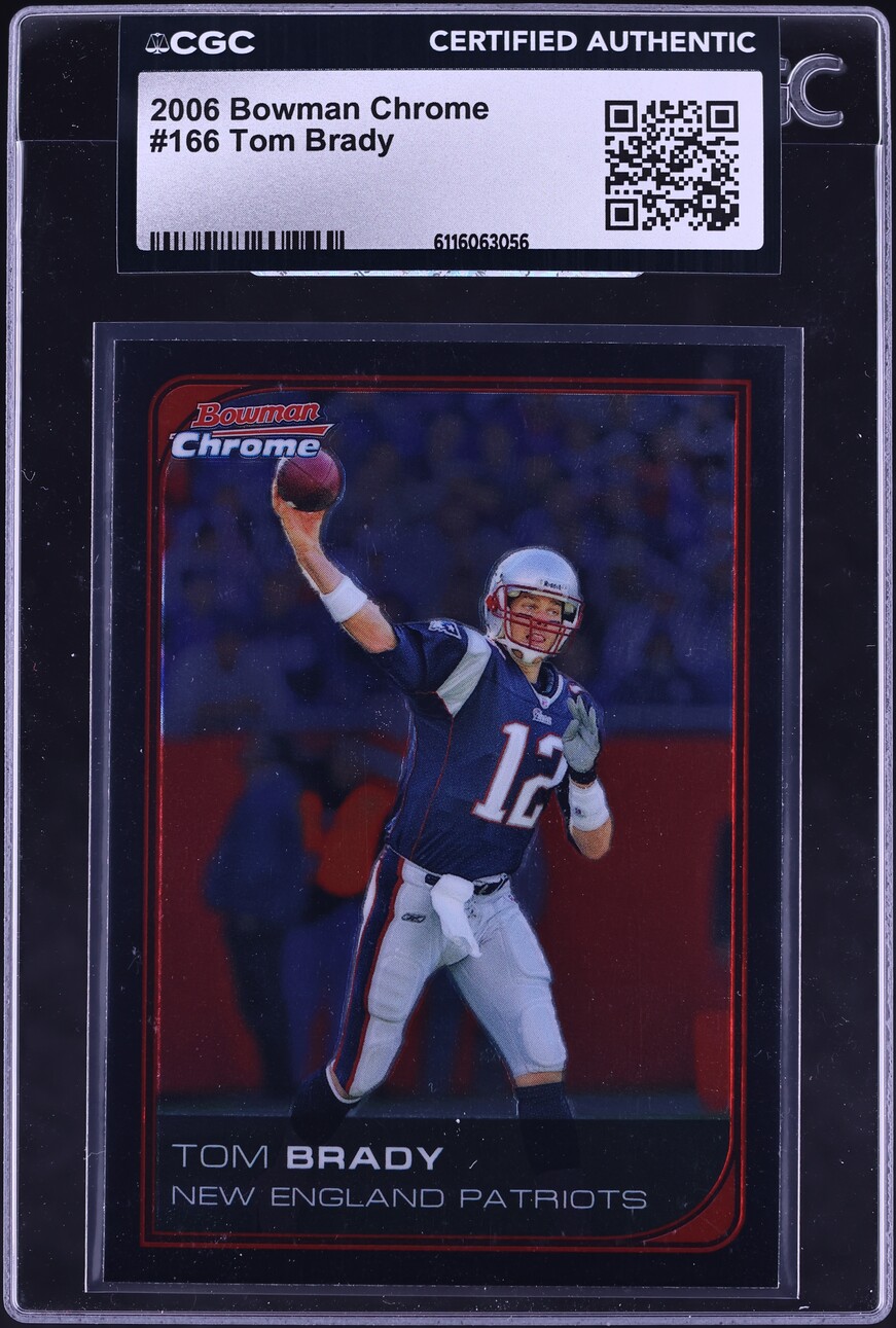 2006 Bowman Chrome Tom Brady #166 CGC AUTH