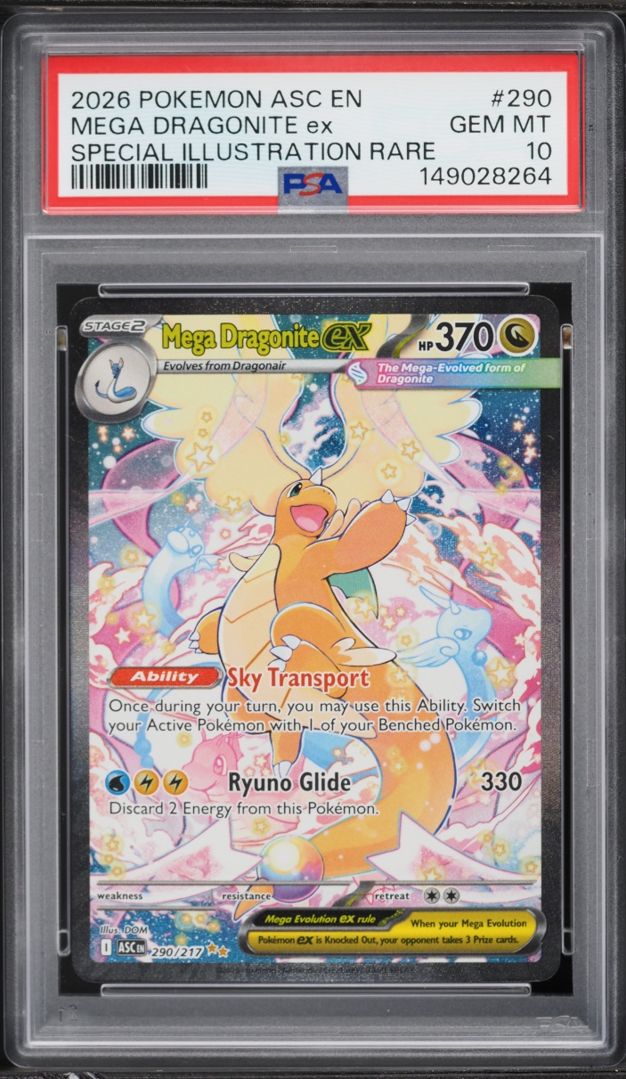 2026 Pokemon Mega Evolution Ascended Heroes SIR Mega Dragonite Ex #290 PSA 10 GEM MINT