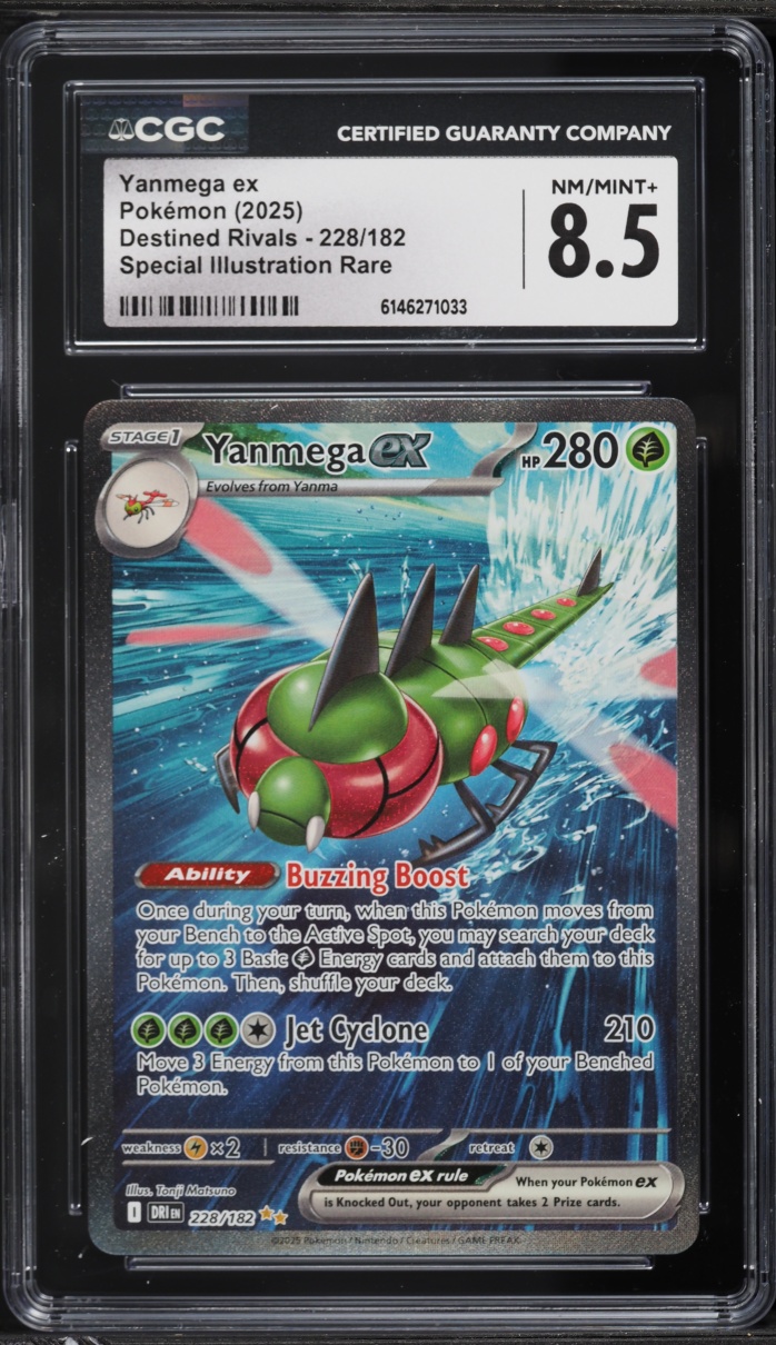 2025 Pokemon Scarlet & Violet Destined Rivals SIR Yanmega Ex #228 CGC 8.5 NM-MT+