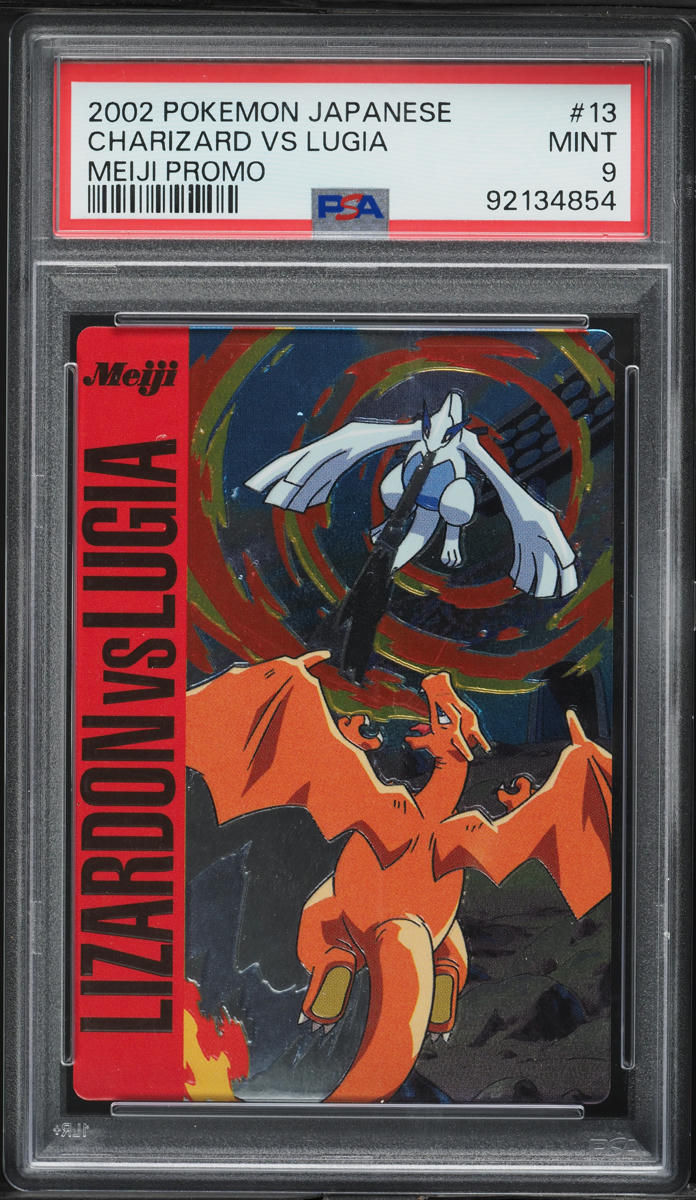 2002 Pokemon Japanese Meiji Promo Charizard Vs Lugia #13 PSA 9 MINT