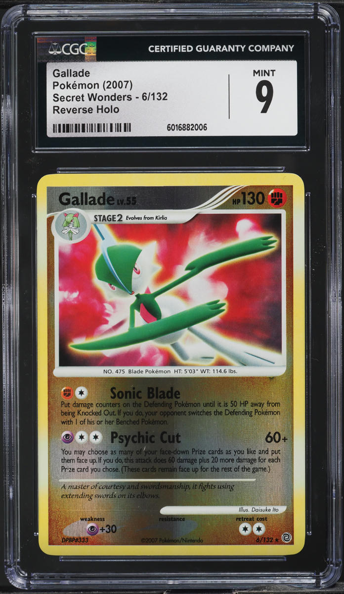 2007 Pokemon Diamond & Pearl Secret Wonders Reverse Holo Gallade #6 CGC 9 MINT