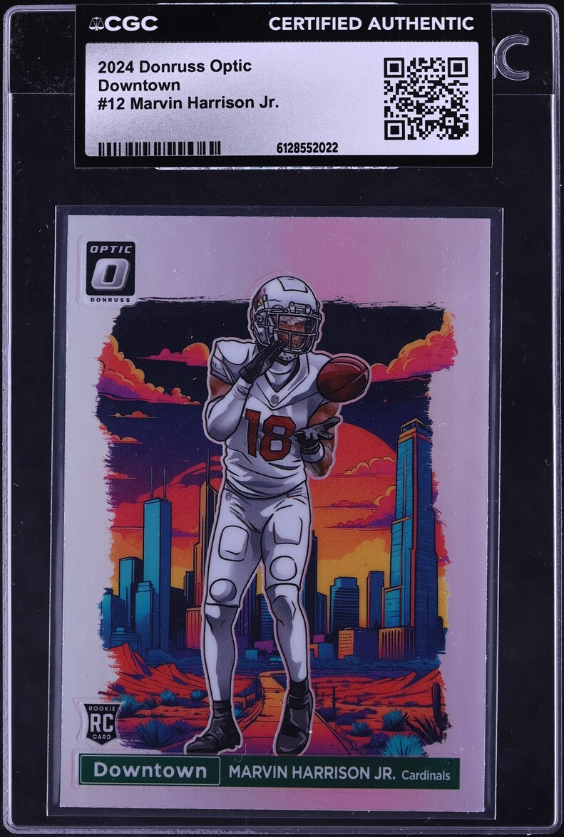 2024 Donruss Optic Downtown Marvin Harrison Jr. ROOKIE #12 CGC AUTH