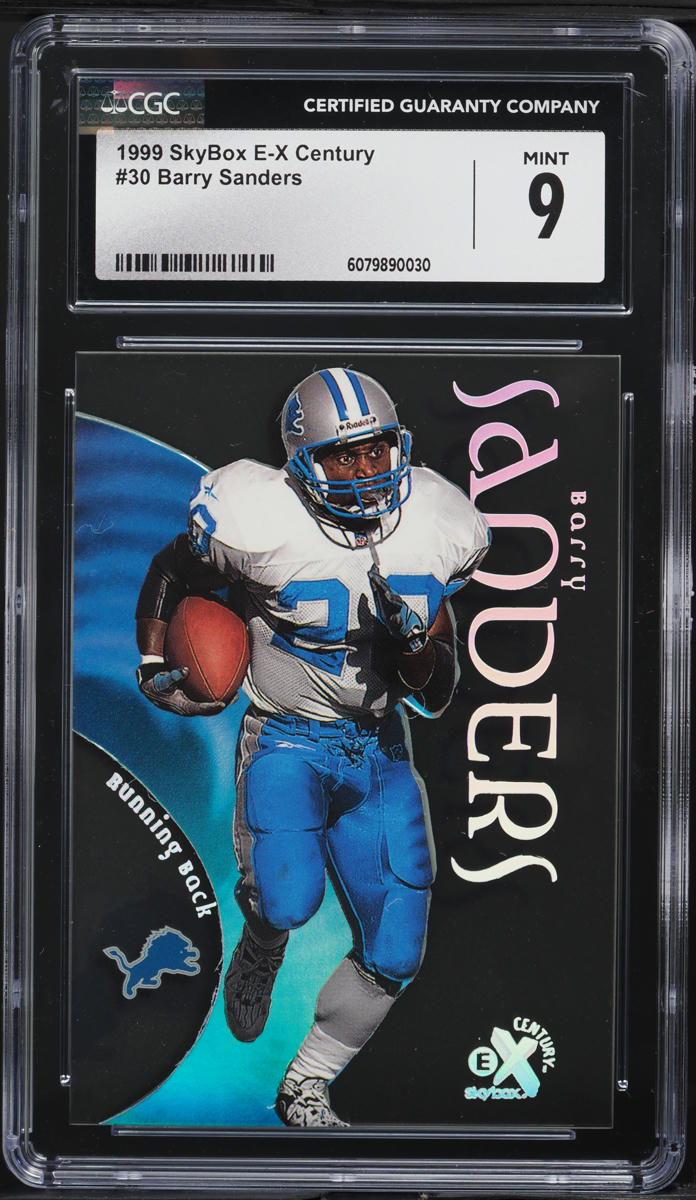 1999 Skybox E-X Century Barry Sanders #30 CGC 9 MINT