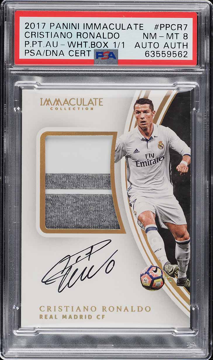 immaculate soccer クリスティアーノロナウド　10シリ 2017 Immaculate Soccer White Box Cristiano Ronaldo PATCH AUTO 1/1