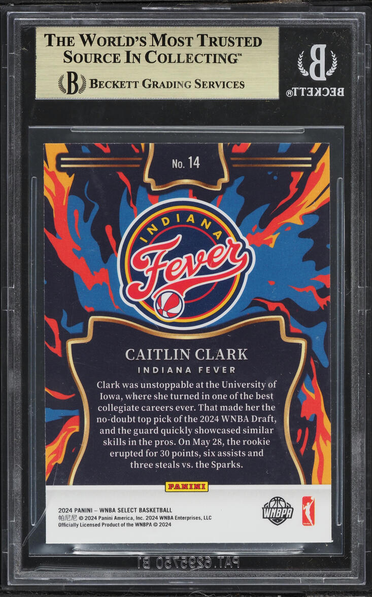 2024 Select WNBA En Fuego Caitlin Clark ROOKIE #14 BGS 9.5 GEM MINT
