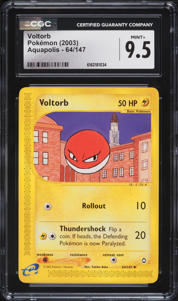 2003 Pokemon Aquapolis Voltorb #64 CGC 9.5 MINT+