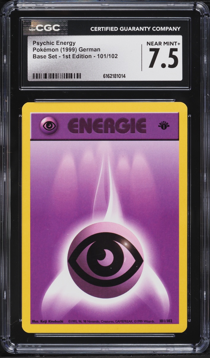1999 Pokemon German Base Set 1st Edition Psychic Energy #101 CGC 7.5 NRMT+