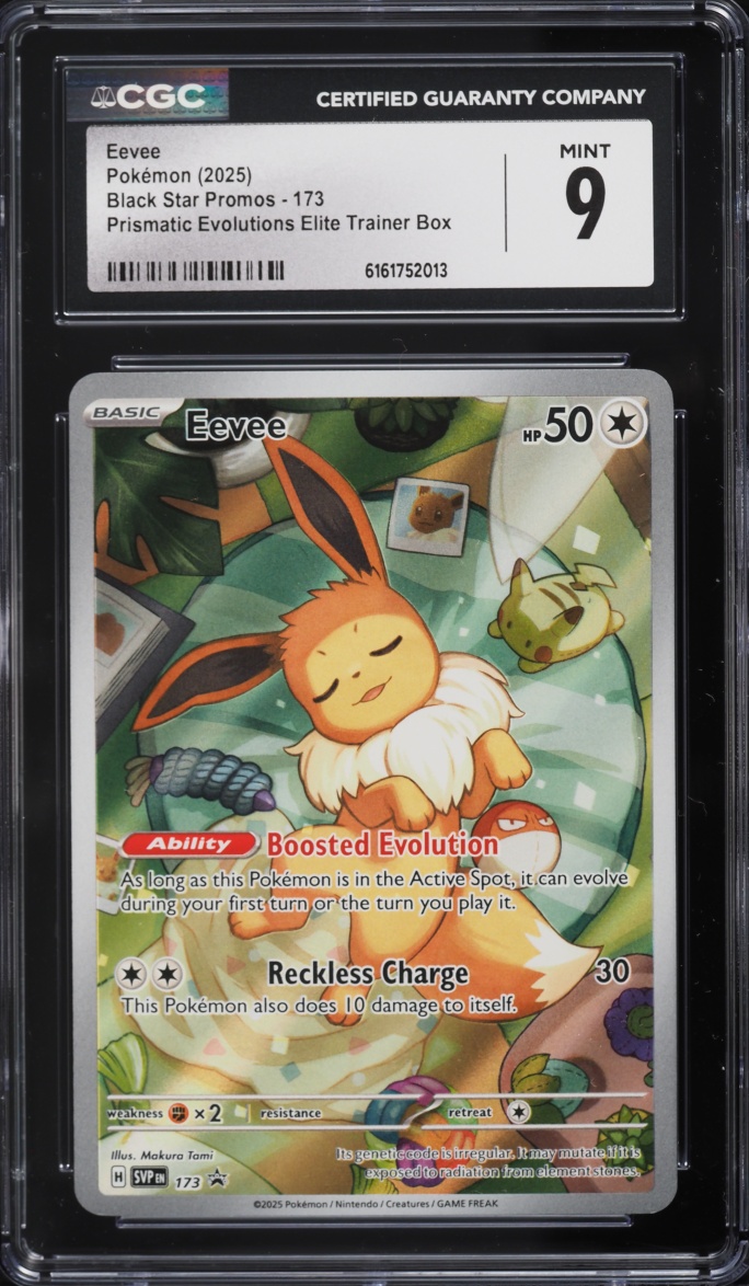 2025 Pokemon Scarlet & Violet Promo Prismatic Evolutions ETB Full Art Eevee #173 CGC 9 MINT