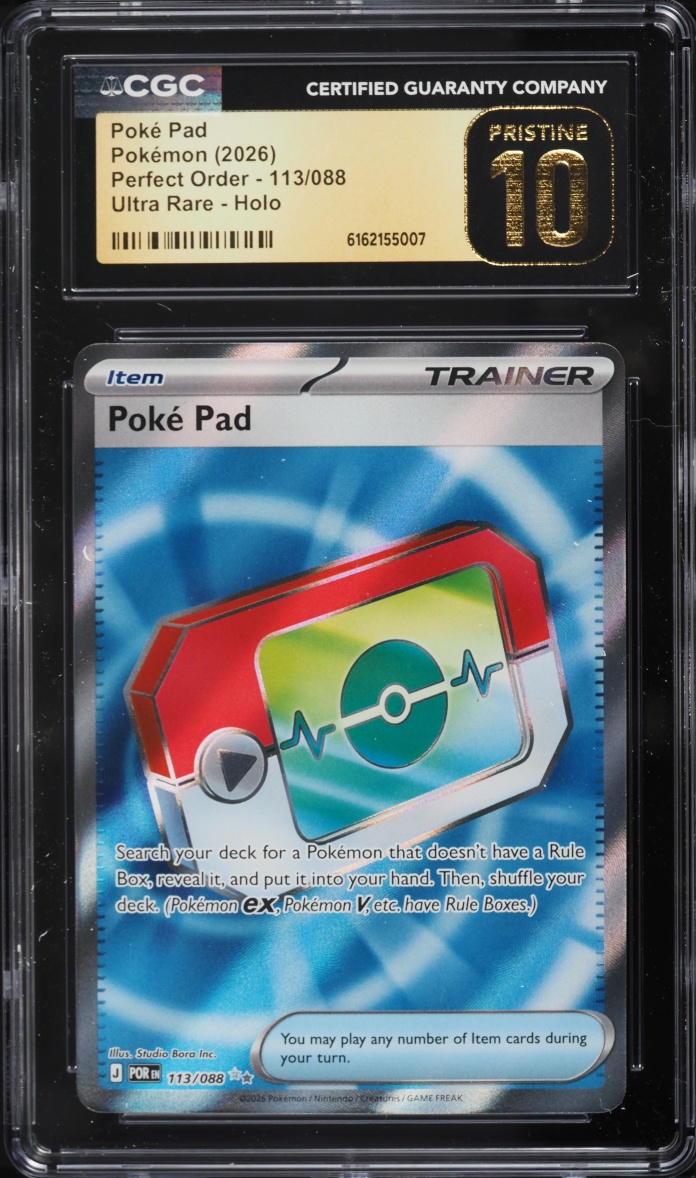 2026 Pokemon Mega Evolution Perfect Order Full Art Poke Pad #113 CGC 10 PRISTINE