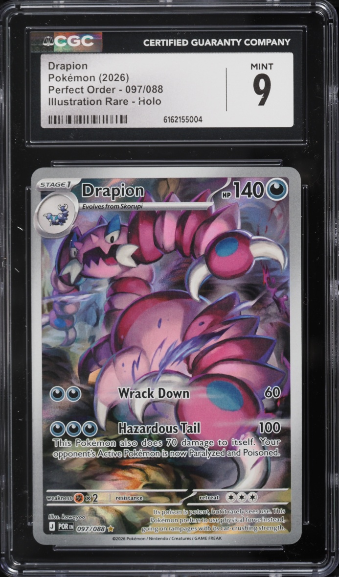 2026 Pokemon Mega Evolution Perfect Order IR Drapion #97 CGC 9 MINT