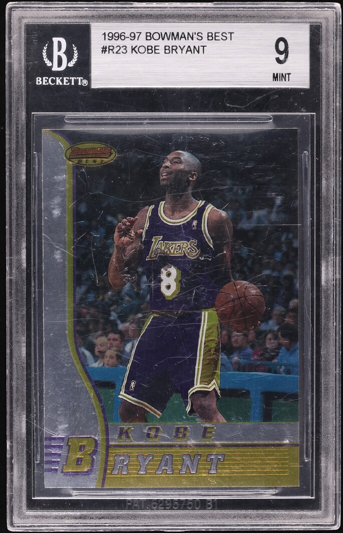 1996 Bowman's Best Kobe Bryant ROOKIE #R23 BGS 9 MINT