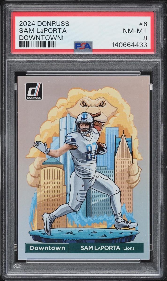 2024 Donruss Downtown! Sam LaPorta #6 PSA 8 NM-MT
