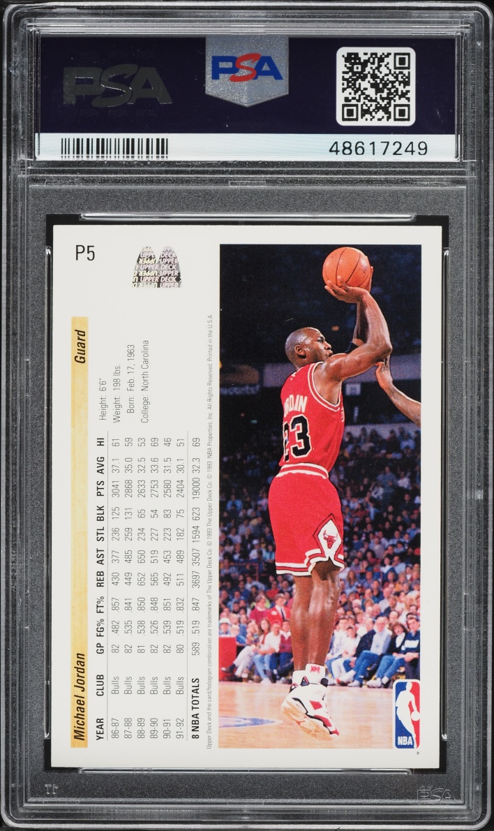 1992 Upper Deck McDonald's Michael Jordan #P5 PSA 8 NM-MT